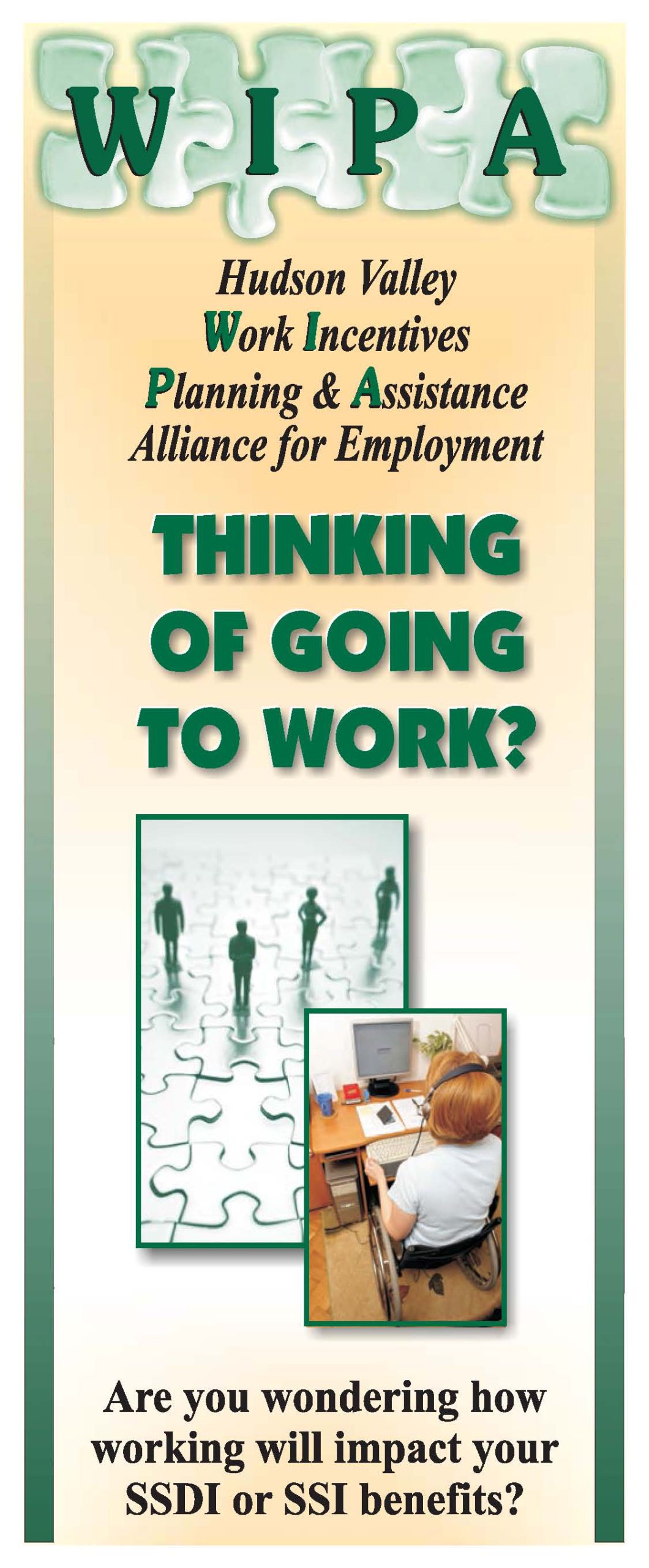 Work Incentives Planning & Assistance brochure