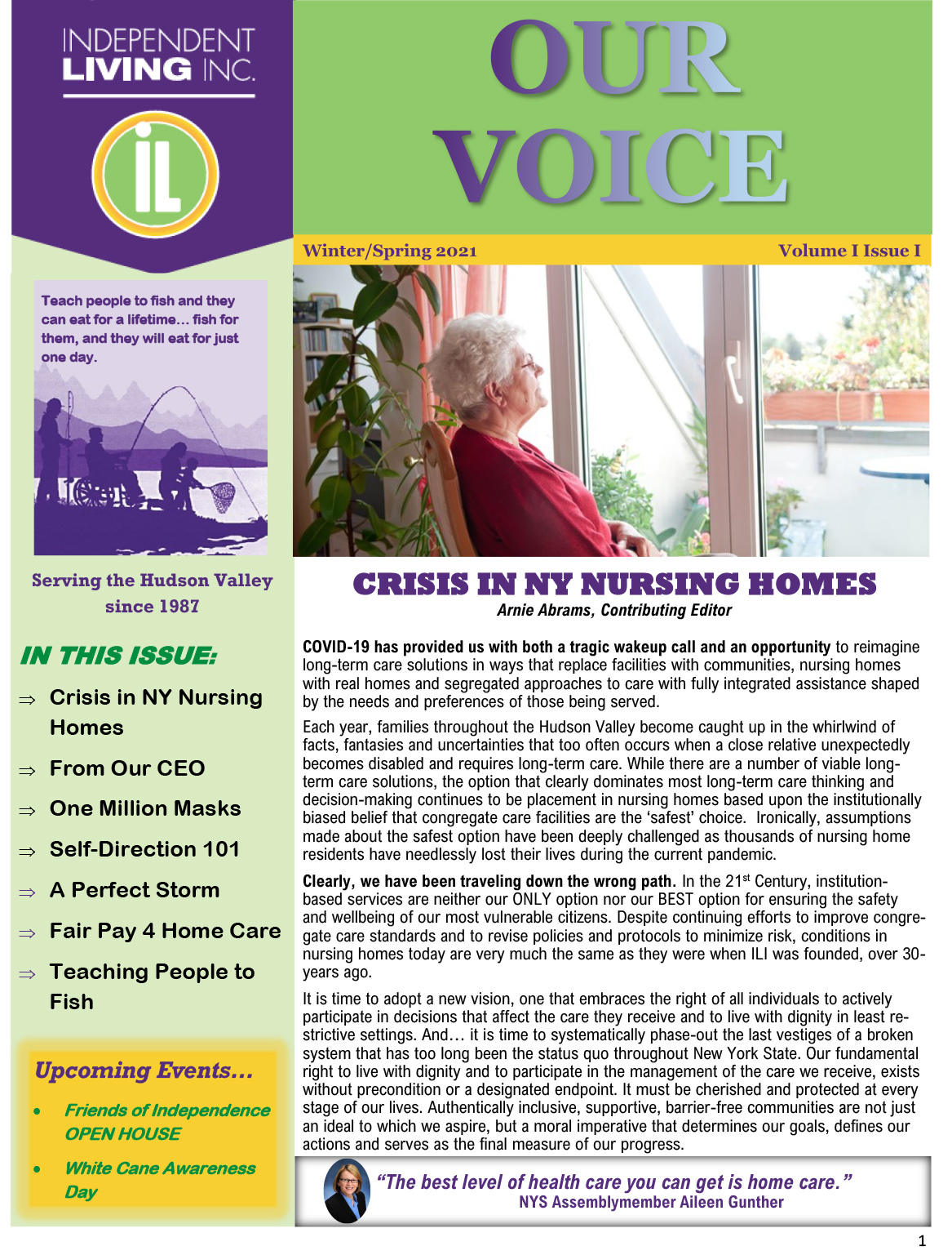 Our Voice newsletter spring 2021