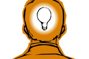 head with lightbulb illustration