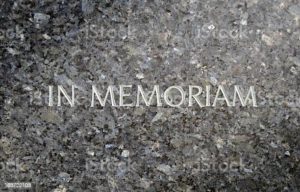 stone with In Memoriam