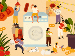 spring cleaning illustration -Springing Forward Series