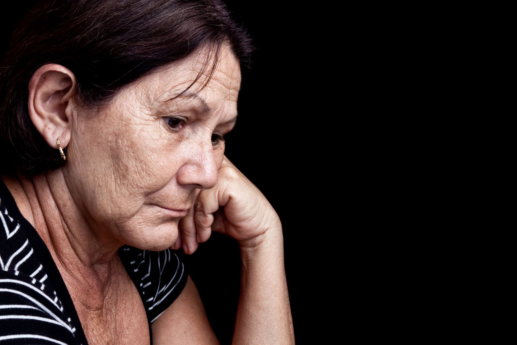 woman with worried expression