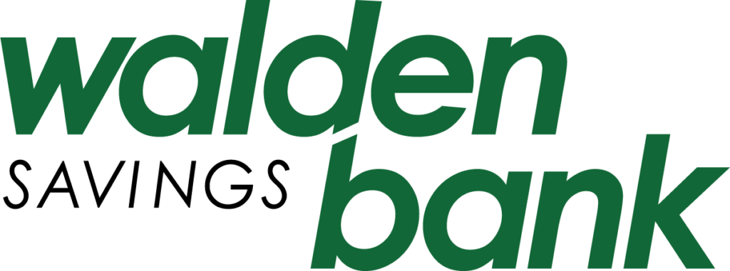 Green Lettering: Walden Savings Bank Logo
